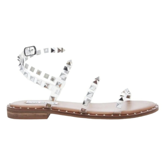 NEW MADDEN GIRL FAIRWAY STUDDED STRAPPY FLAT SANDALS SIZE 8 1/2. - Picture 2 of 9